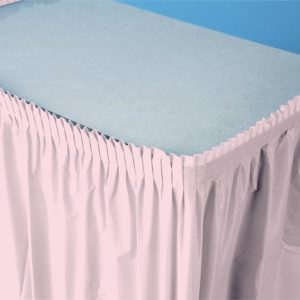 Classic Pink 14'x29" Plastic Table Skirts