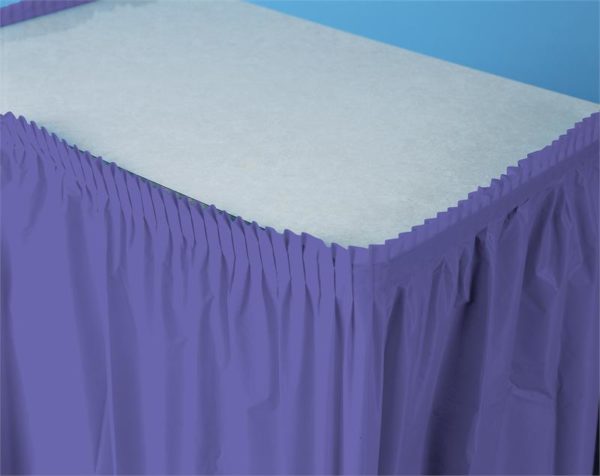 Purple 14'x29" Plastic Table Skirts