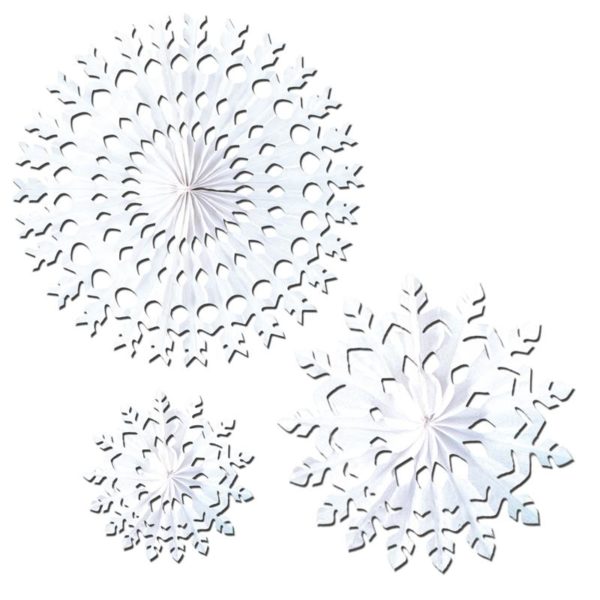 White Tissue Snowflakes - 15"