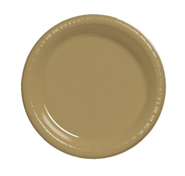 Glittering Gold 7" Luncheon Plastic Plates
