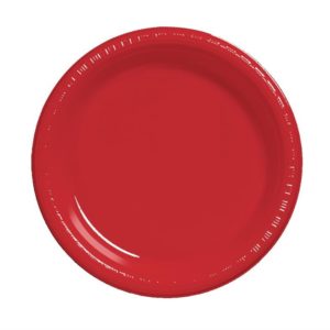 Classic Red 10.25" Banquet Plastic Plates