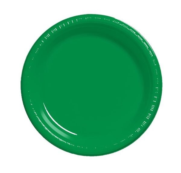 Emerald Green 7" Luncheon Plastic Plates
