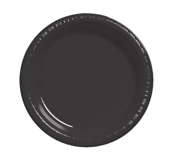 Black Velvet 10.25" Banquet Plastic Plates