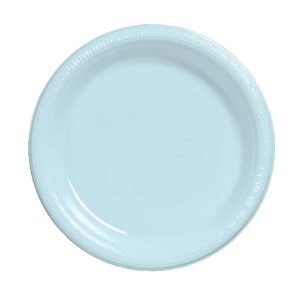 Pastel Blue 7" Luncheon Plastic Plates