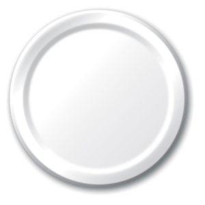 White 9" Dinner Paper Plates