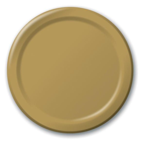 Glittering Gold 7" Luncheon Paper Plates