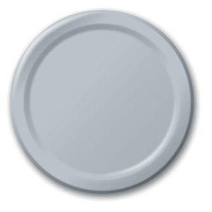 Shimmering Silver 10" Banquet Paper Plates