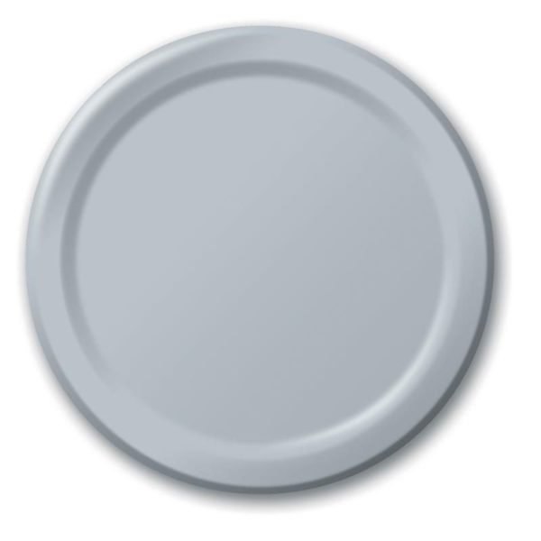Shimmering Silver 7" Luncheon Paper Plates