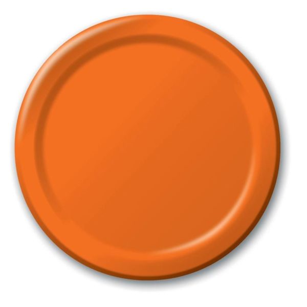 Sunkissed Orange 7" Luncheon Paper Plates