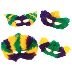 Mardi Gras Feathered Mask