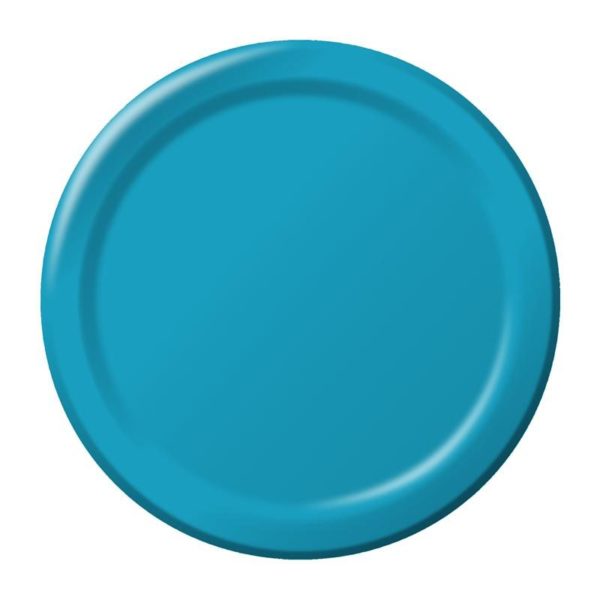 Turquoise 9" Dinner Paper Plates
