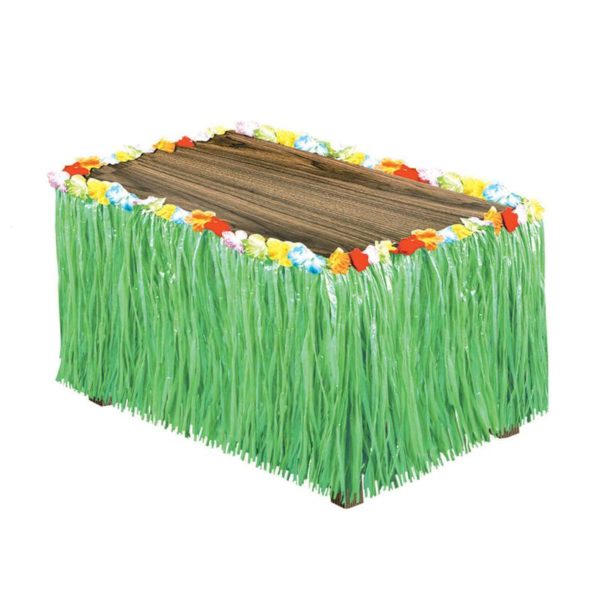 Artificial Grass Flowered Table Skirting