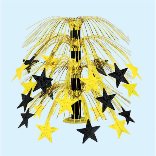 Star Cascade Centerpiece Black and Gold