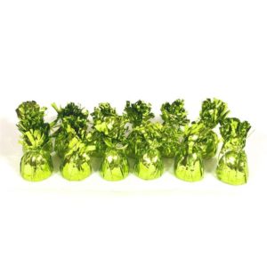 Lime Green Foil Fringed Weight - Dozen Pack