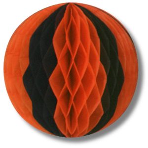 14" Orange and Black Tissue Balls