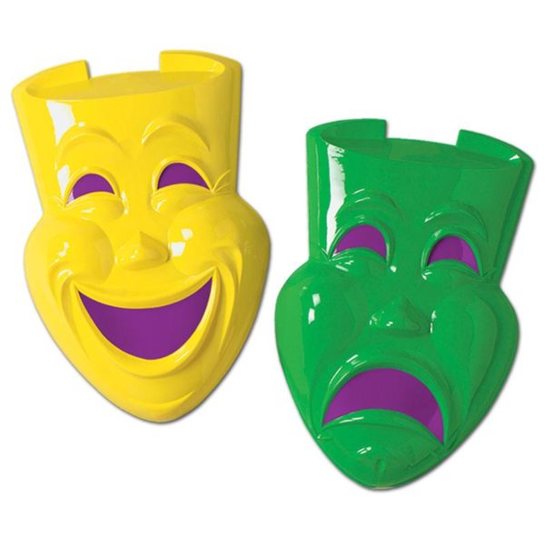 Plastic Comedy & Tragedy Faces