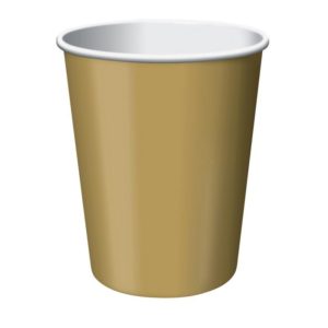 Glittering Gold 9 oz Paper Cups