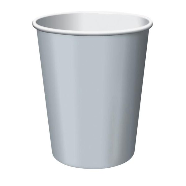 Shimmering Silver 9 oz Paper Cups