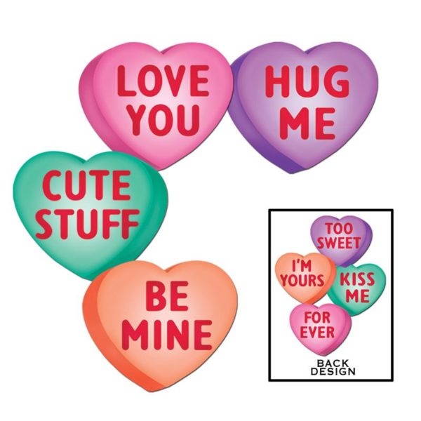 Packaged Candy Heart Cutouts