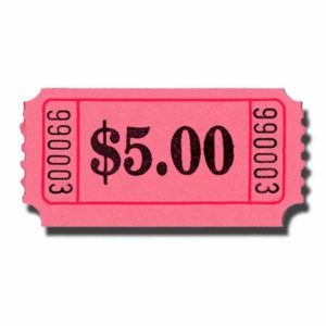 Pink $5.00 Roll Tickets