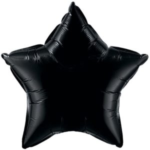 20" Star Onyx Black Foil Balloons
