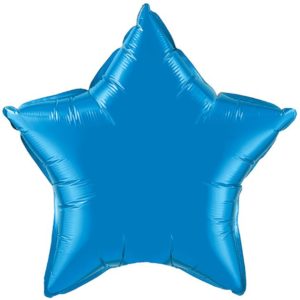 20" Star Sapphire Blue Foil Balloons