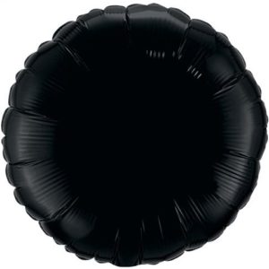 18" Round Onyx Black Foil Balloons