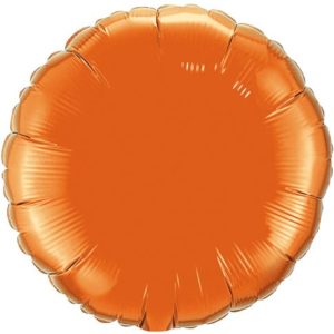 18" Round Orange Foil Balloons