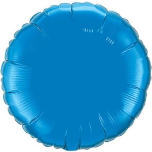 18" Round Sapphire Blue Foil Balloons