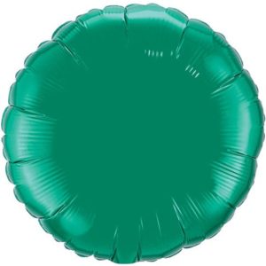 18" Round Emerald Green Foil Balloons