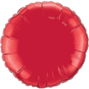 18" Round Ruby Red Foil Balloons