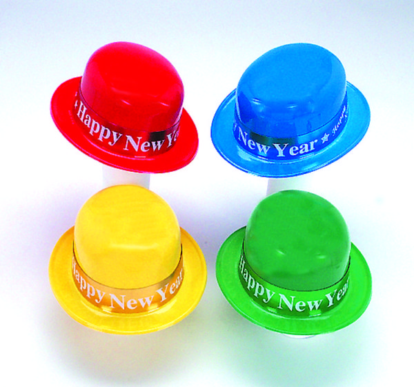Plastic Happy New Year Derby with Foil Band