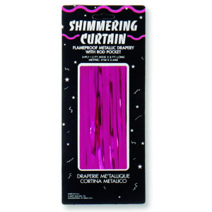 Cerise Metallic Shimmering Curtain