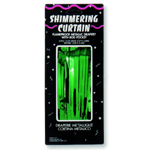 Green Metallic Shimmering Curtain