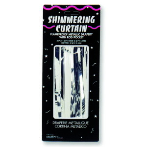 Silver Metallic Shimmering Curtain