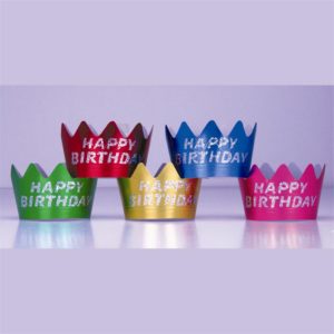 Foil Crown w/Glittered Happy Birthday