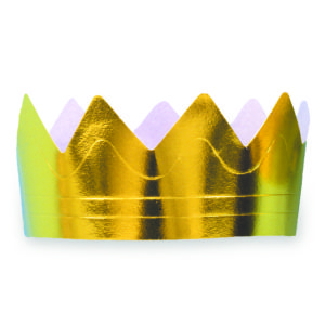 Foil Gold Crown Full Head Size