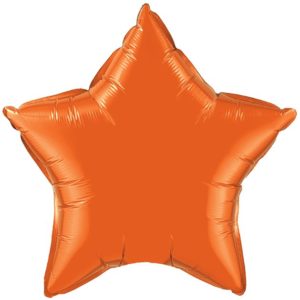 20" Star Orange Foil Balloons