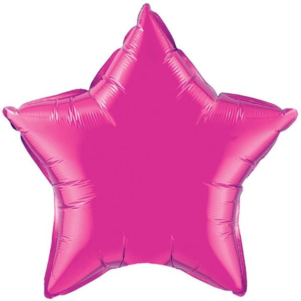 20" Star Magenta Foil Balloons