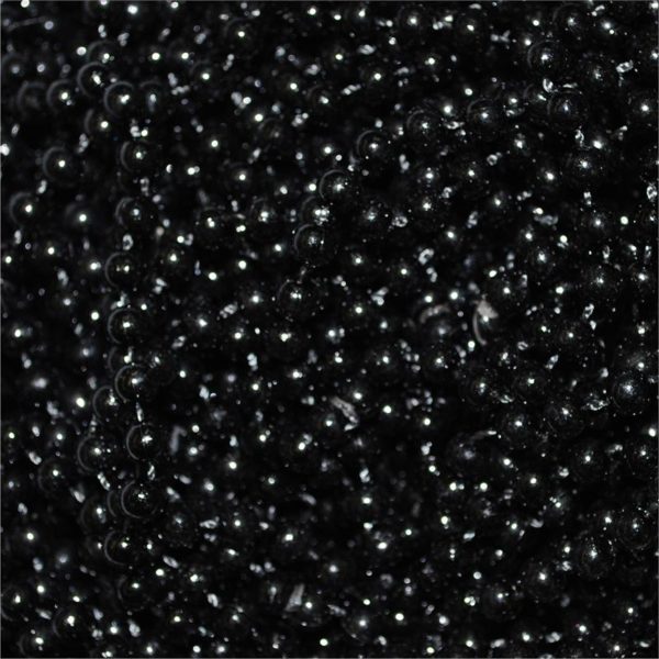 Brilliant Black 33" 7mm Beads - Bulk