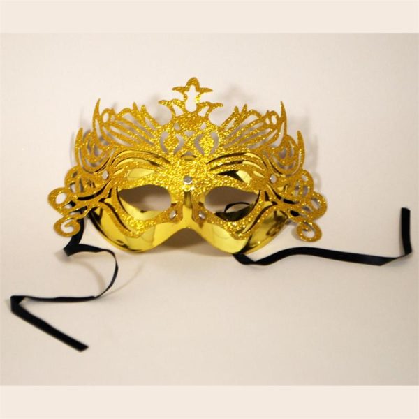 Gold Glittered Mask