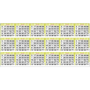 18on Horizontal Bingo Paper - Case