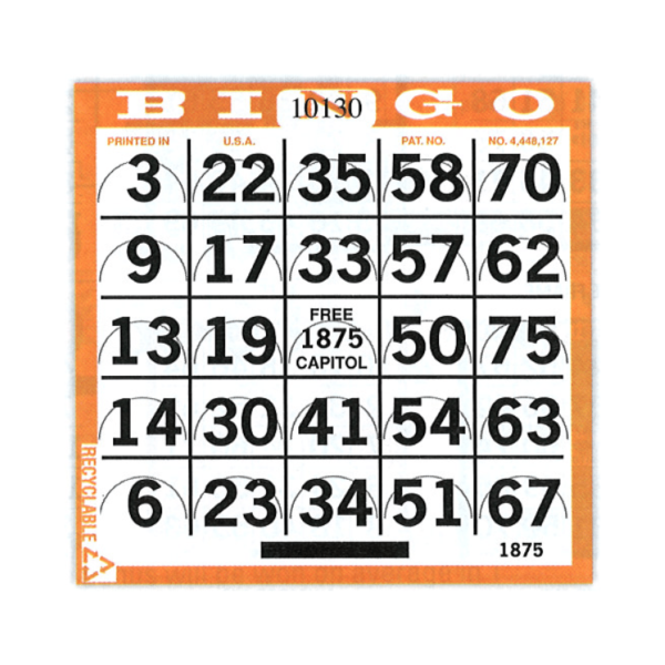 1on Die Cut Bingo Paper - Case