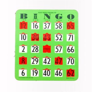 Easy Read Fingertip Bingo Cards