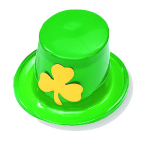 Plastic Top Hat with Shamrock