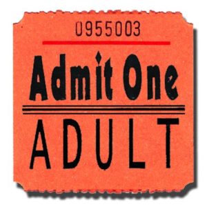 Admit One Adult Roll Tickets Orange