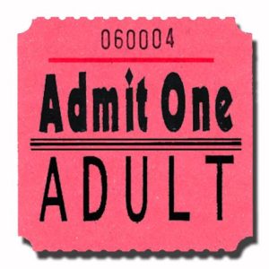 Admit One Adult Roll Tickets Pink