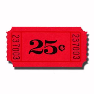 $.25 Single Roll Tickets Red