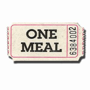 White Premium One Meal Roll Tickets