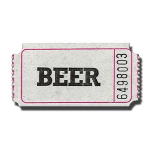 Premium Beer Single Roll Tickets White